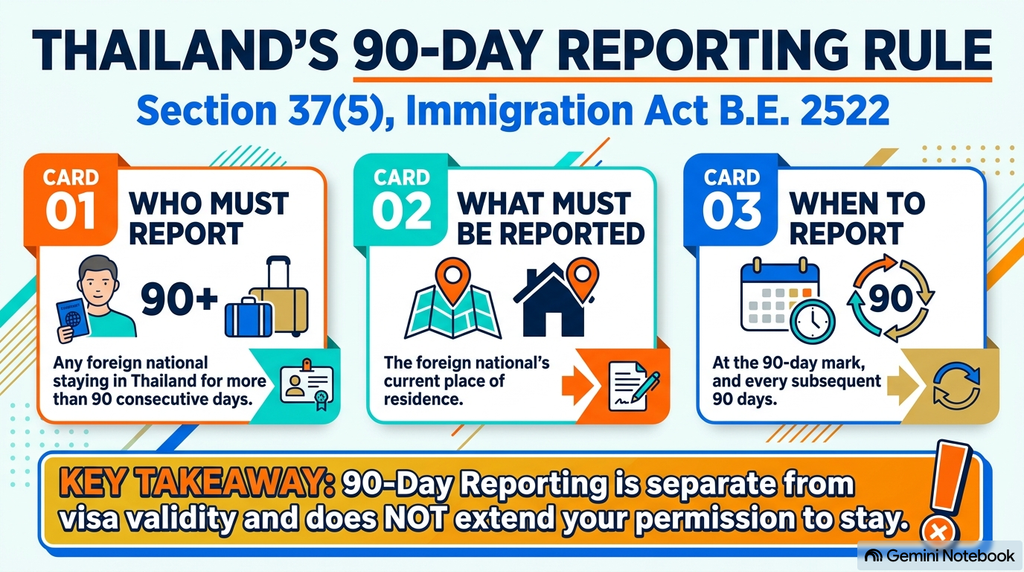 Thailand 90-day reporting rule under Section 37(5)